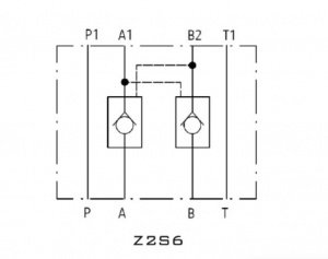 Модульный обратный клапан двусторонний Z2S6-1-40  (CETOP 3) фото 2