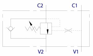 Тормозной клапан односторонний VBCD 1/2 SE/A фото 2